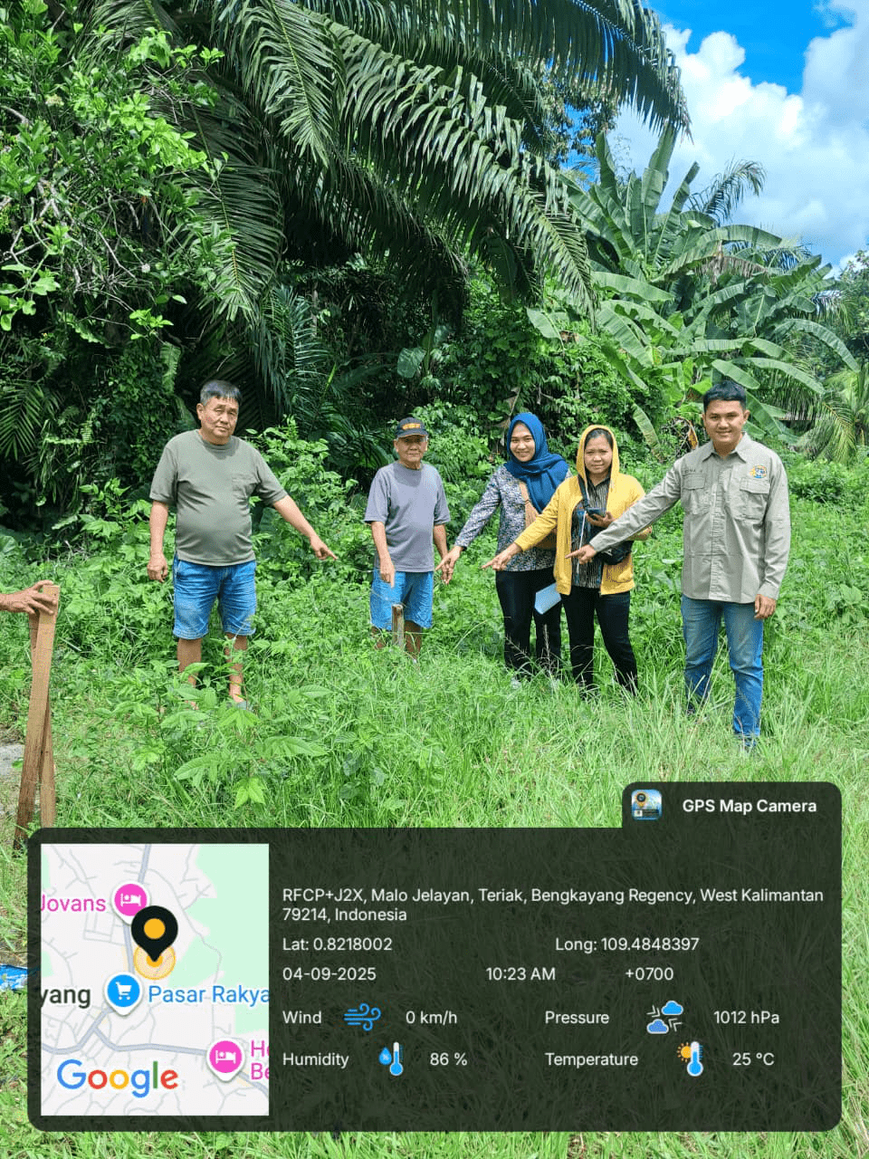 Kantah Bengkayang Laksanakan Pemeriksaan Lapang Permohonan Hak Milik di Kelurahan Sebalo