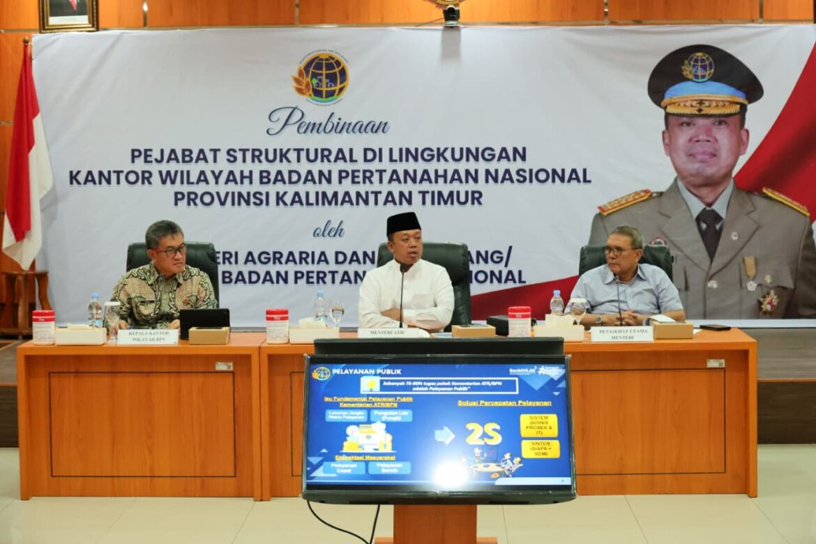 Bahas Proses Bisnis Layanan dan SDM di Kaltim, Menteri Nusron: Kita Perlu Bertransformasi