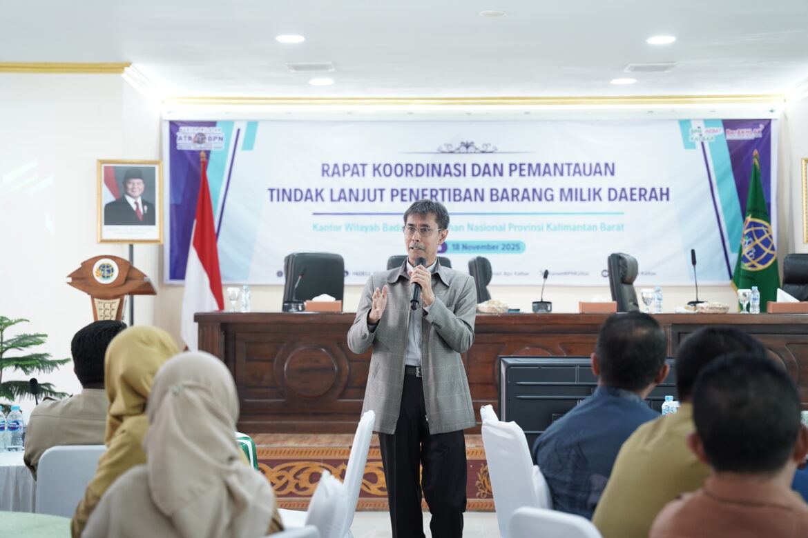 Kepala Kantor Pertanahan Kabupaten Bengkayang Hadiri Rapat Koordinasi Penertiban Barang Milik Daerah bersama KPK