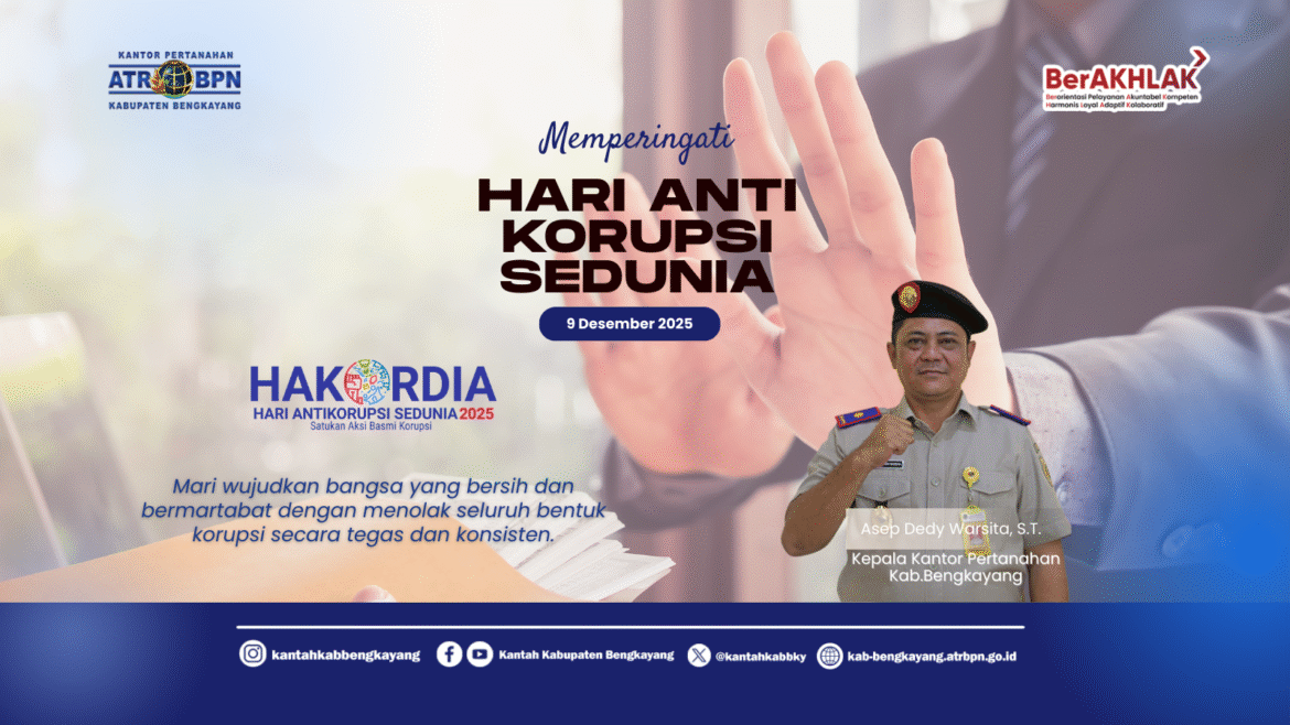 Kantah Bengkayang Peringati Hari Anti Korupsi Sedunia