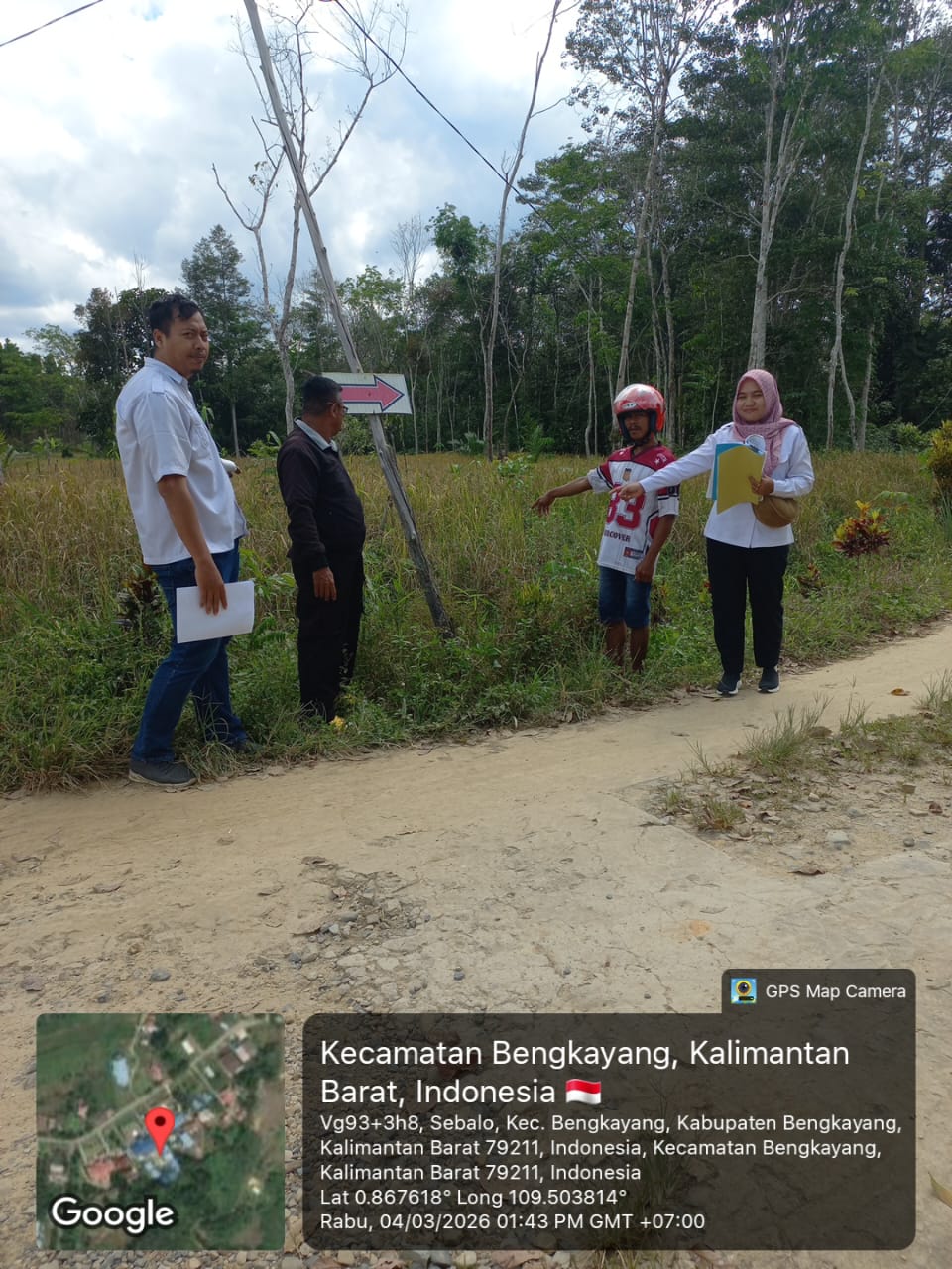 Pemeriksaan Lapang Penetapan Hak Atas Tanah Dilaksanakan di Kelurahan Sebalo