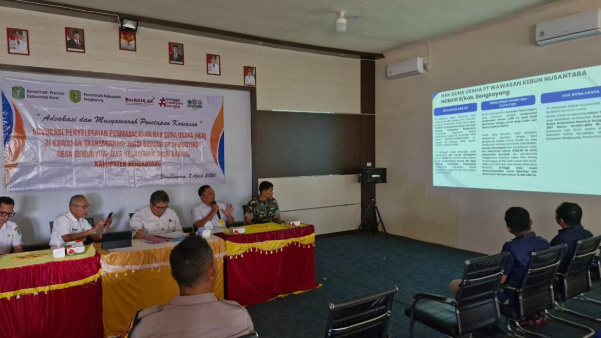 Kepala Kantor Pertanahan Kabupaten Bengkayang Hadiri Advokasi Penyelesaian HGU di Jagoi Babang