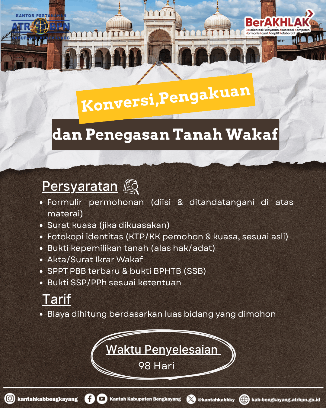 Penetapan Status Hukum Tanah Wakaf melalui Proses Konversi, Pengakuan, dan Penegasan